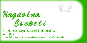 magdolna csepeli business card